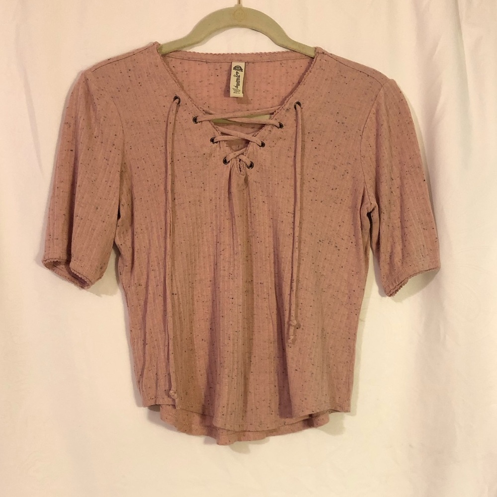 American Rag- Lace up T-Shirt